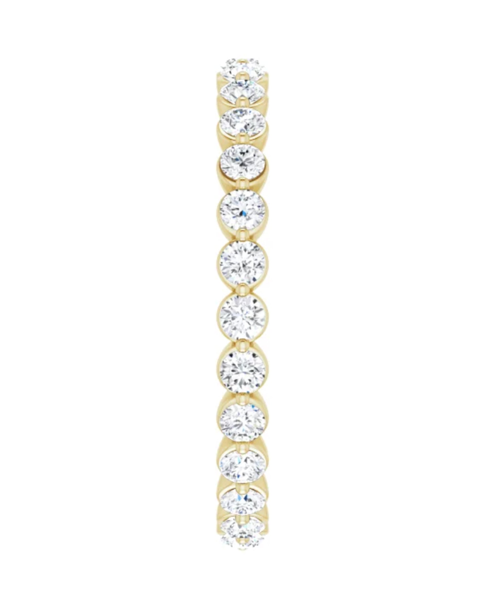 14K Yellow Gold 0.75 Carat Diamond Eternity Band Ring