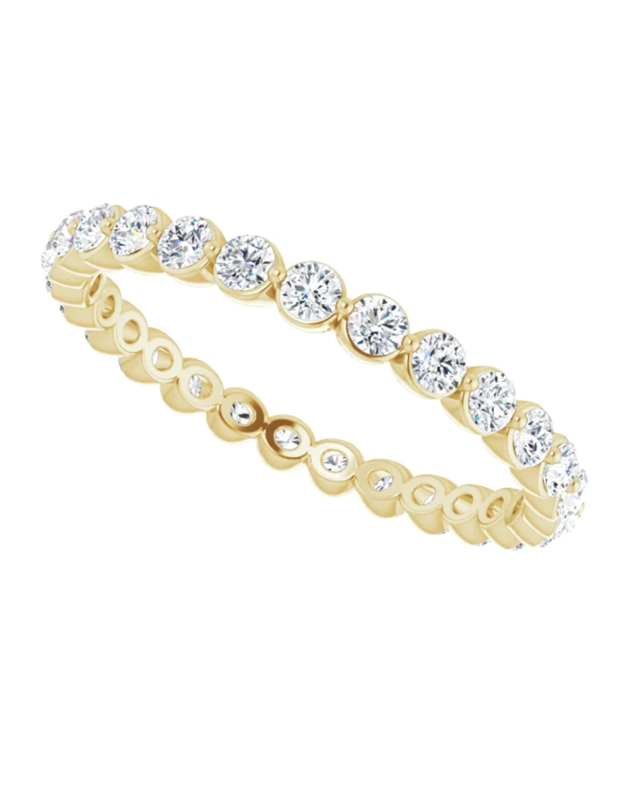 14K Yellow Gold 0.75 Carat Diamond Eternity Band Ring