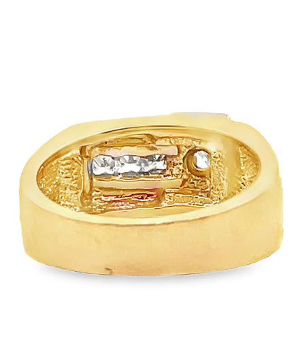Pre-Owned 14K Two Tone Gold Men's Diamond Ring