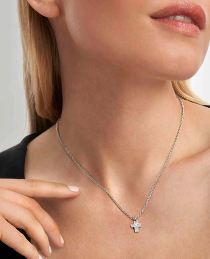 Nomination 240904/031 Carismatica Small Cross Necklace White CZ