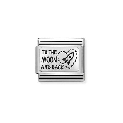 Nomination Composable Link 330111/39 Classic Plates To The Moon and Back