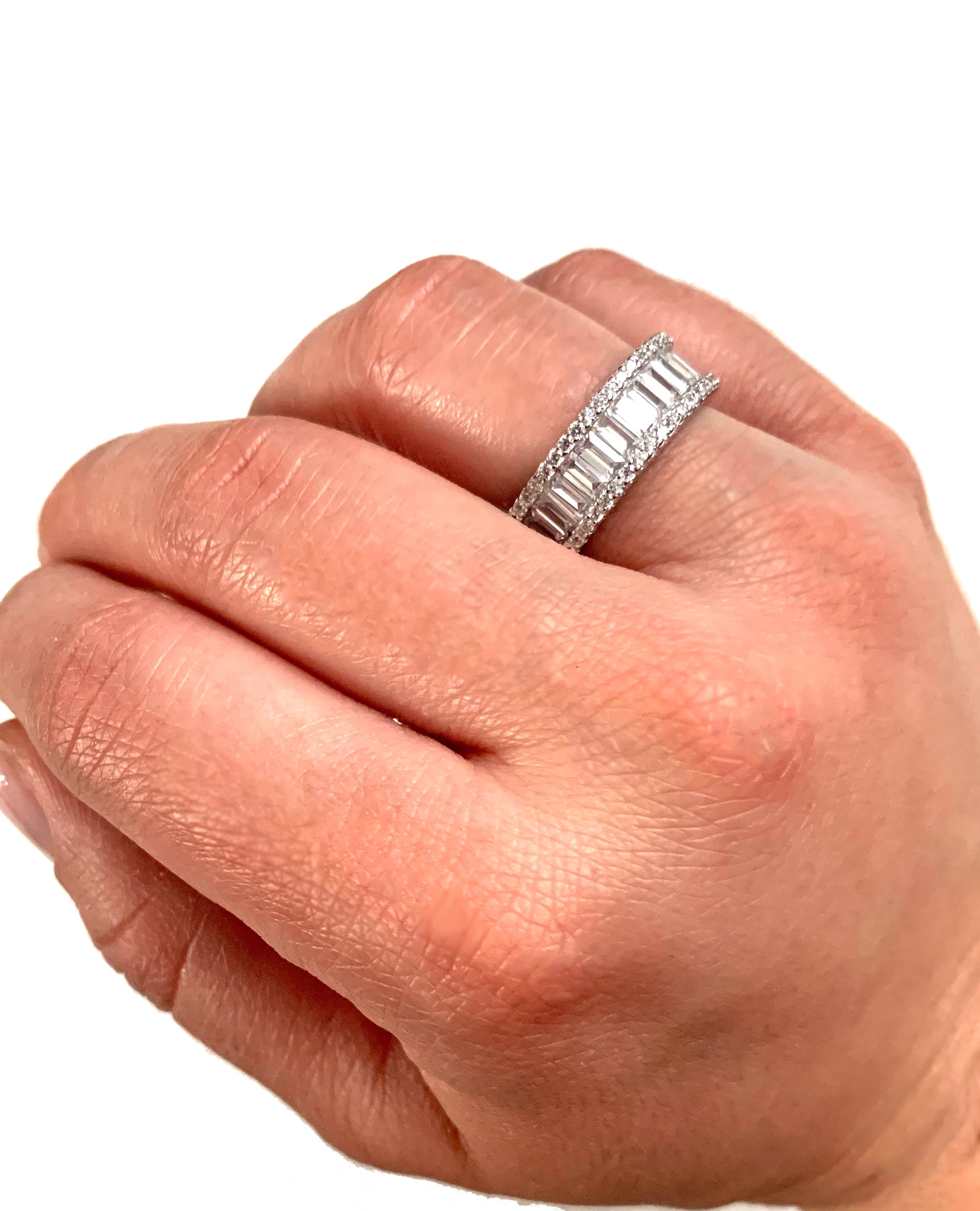 Eternity Band in Sterling Silver with CZ