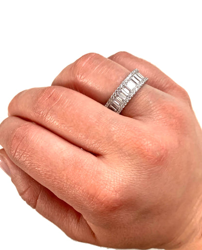 Eternity Band in Sterling Silver with CZ