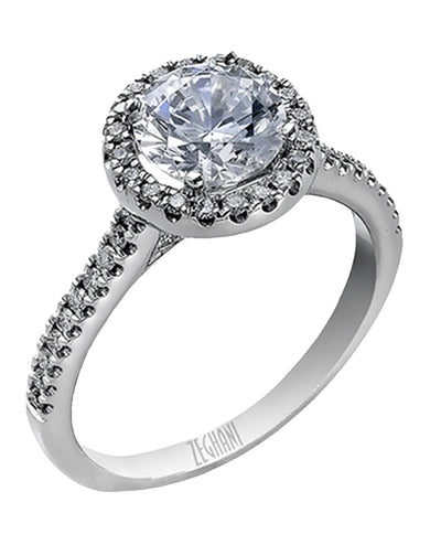 Zeghani ZR498 Engagement Ring Setting with Diamonds 0.32 Carats