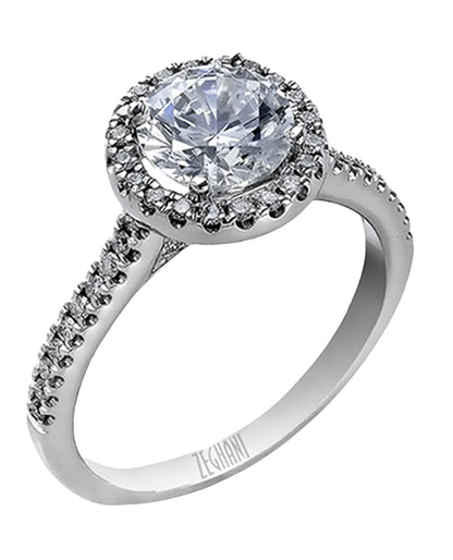 Zeghani ZR498 Engagement Ring Setting with Diamonds 0.32 Carats