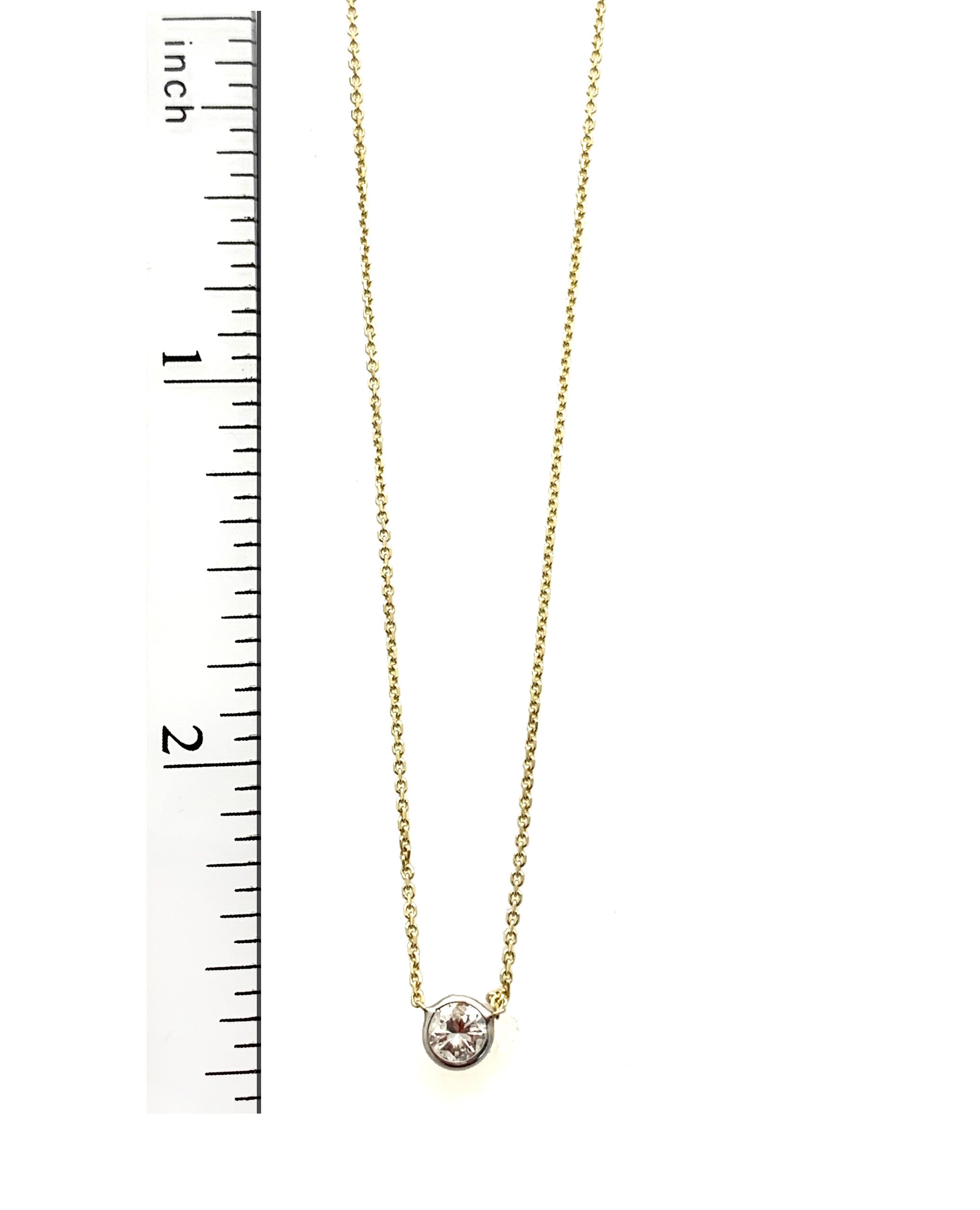 14K Yellow Gold Diamond Dot Necklace