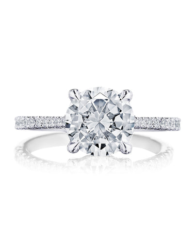 Tacori 2671 RD8 Simply Tacori Engagement Ring Setting in 18K White Gold for an 8 Millimeter Round Stone