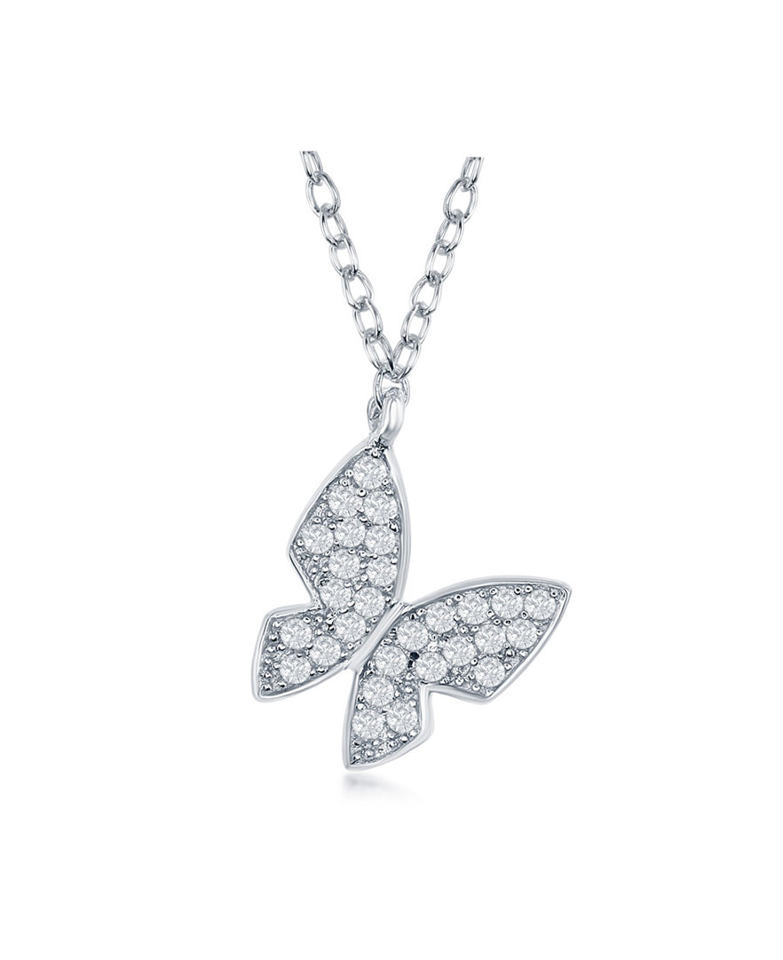 Sterling Silver Small Butterfly Necklace
