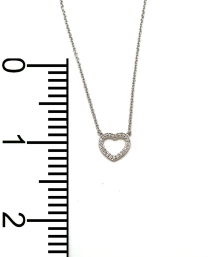 Sterling Silver Small Open Heart Necklace