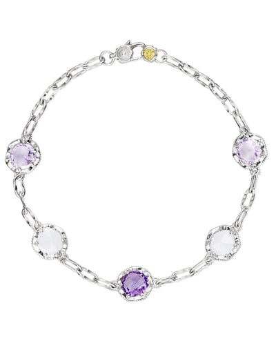 Tacori SB222130301 Chalcedony & Amethyst Sterling Silver Bracelet with Lobster Lock