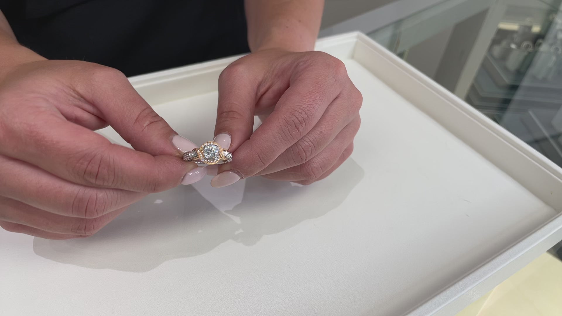 Kirk Kara K150R65RWR Pirouetta Engagement Ring