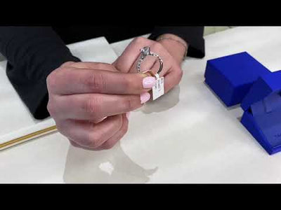 Tacori 2616 Classic Crescent Platinum Engagement Ring Setting for Round 7.5 Millimeter Stone