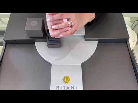 Ritani 1RZ2378AR 18K White Gold Engagement Ring