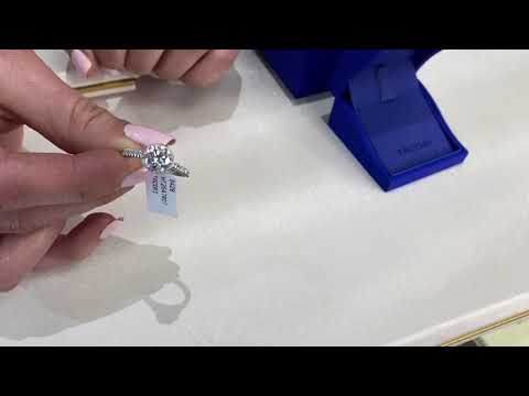 Tacori HT2547 RD7 Petite Crescent Platinum Engagement Ring