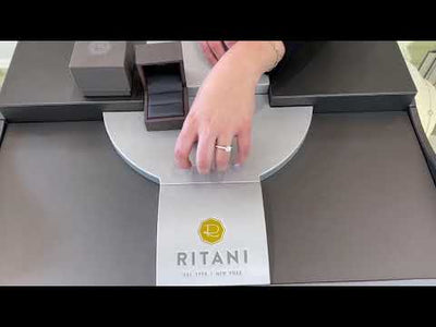 Ritani 1RZ2830 14k White Gold Classic Engagement Ring Setting for Solitaire 6.5 Millimeter Center Stone