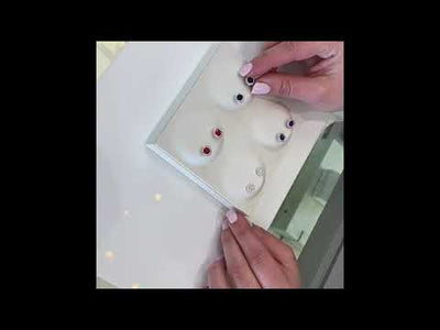 Martini Earrings in 14K Yellow Gold with Diamonds and Corundum Rubies