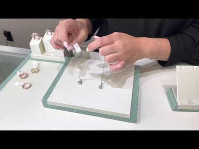 Zeghani ZP874 Sapphire and Diamond Pendant Necklace