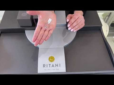 Ritani 1RZ2828 14k White Gold Braided Engagement Ring Setting for 6.5 Millimeter Round Center Stone