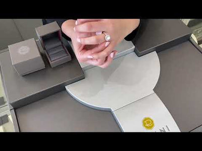 Ritani 1CUZ1321 14K White Gold French Set Halo Engagement Ring Setting for 5 Millimeter Cushion Cut Stone