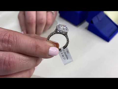 Tacori HT2560 RD8W Petite Crescent 18K White Gold Engagement Ring Setting