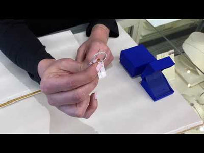 Tacori HT2545 with Half Way Diamonds 0.24 Carats Petite Crescent 18K White Gold Ring