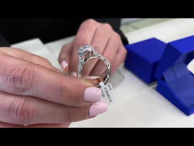 Tacori HT2550 RD6.5W Round Classic Crescent Engagement Ring in 18K White Gold