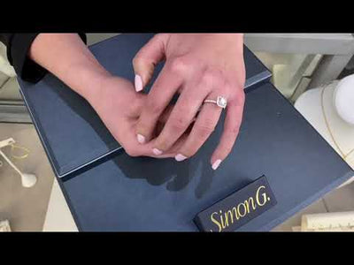 Simon G. MR2132 Engagement Ring Setting for 6.5 Millimeter Round Center Stone.