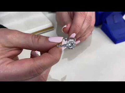 Tacori HT2555 Round 6.5W Petite Crescent 18K White Gold Engagement Ring