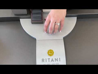 Ritani 1RZ3702 French-Set Halo Engagement Ring Setting for 6.5 Millimeter Round Center Stone
